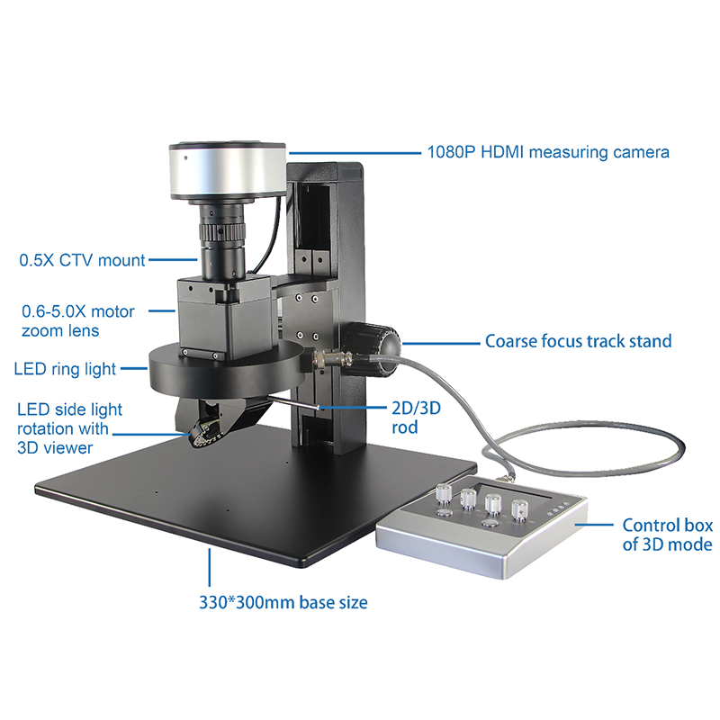 BS-10803DAML Motor Zoom 2D/Motor 3D Monocular Video Microscope